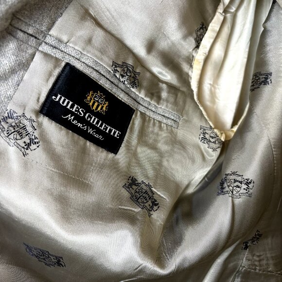 Pure Cashmere American Craftsmen 42 Sport Coat Gray Blazer Suit Jacket USA VTG - Picture 6 of 15